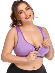 Zip Up Full Coverage Sports Bra