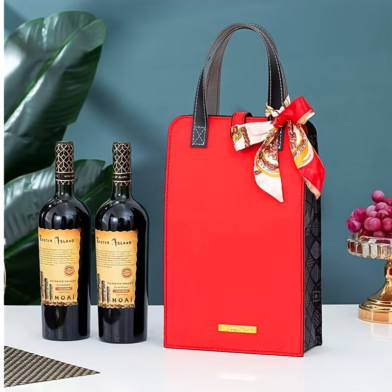 1pc Red Wine Bag Two Pack Red Wine Tote Bag Wine Packaging