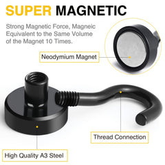 10pcs Magnetic Hooks 25Lbs Strong for Kitchen Home Office Garage
