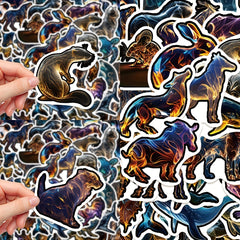 50pcs Abstract Animal Series Stickers - Waterproof DIY Graffiti Stickers
