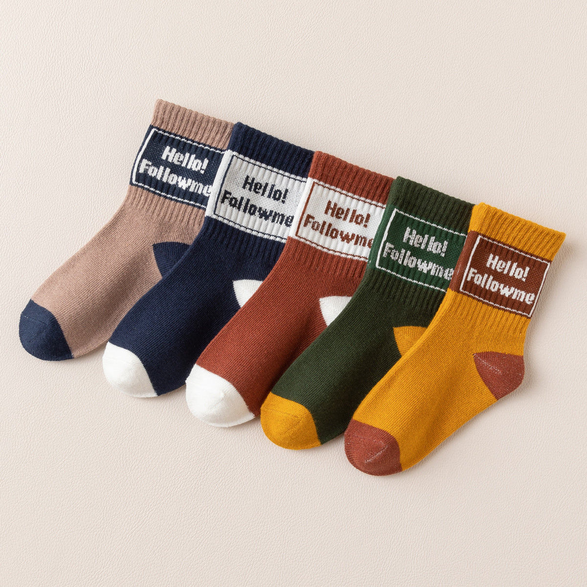 Boys Socks Set 5pairs Kids Cotton Crew Ankle Athletic Socks