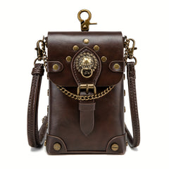 Steampunk Waist Bag Gothic Fringed Crossbody with Chain