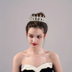 3pcs Crystal Prince Crown Headband Wedding Bridal Hair Jewelry