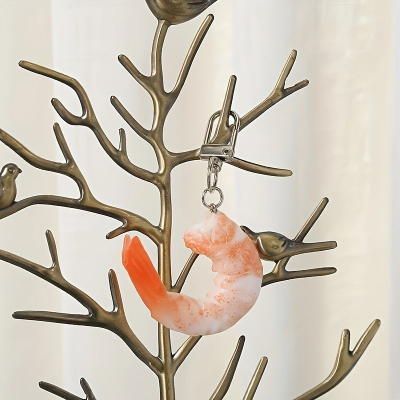 Simulated Shrimp Keychain Creative Seafood Car Key Pendant