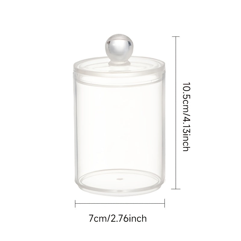 Cotton Ball Jar & Holder Organizer Acrylic Swab Storage Room Decor