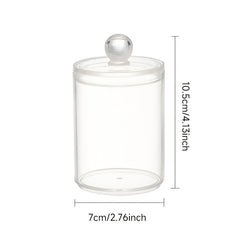 Cotton Ball Jar & Holder Organizer Acrylic Swab Storage Room Decor