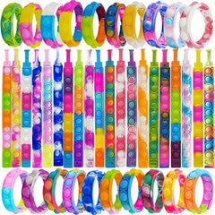 20pcs Pop Bubble Fidget Toy Bracelet Set