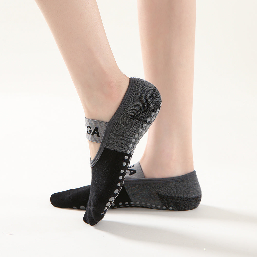 Non Slip Yoga Socks with Towel Bottom for Pilates Home Workouts