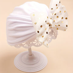 Plain Chiffon Bow Baby Turban Hat for Everyday Use