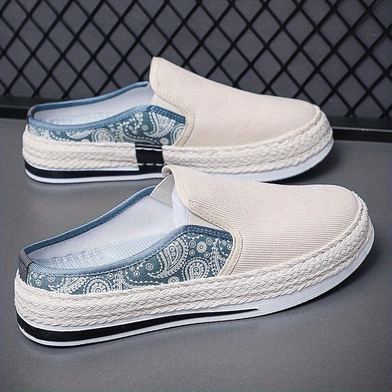 Men's Slip On Loafers Fisherman's Shoes Breathable Lightweight Canvas Shoes