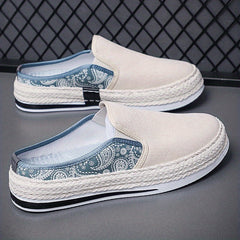 Men's Slip On Loafers Fisherman's Shoes Breathable Lightweight Canvas Shoes