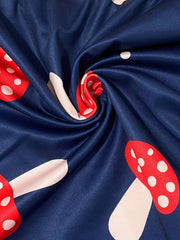 Women's Plus Mushroom Print Stretch Pajama Shorts