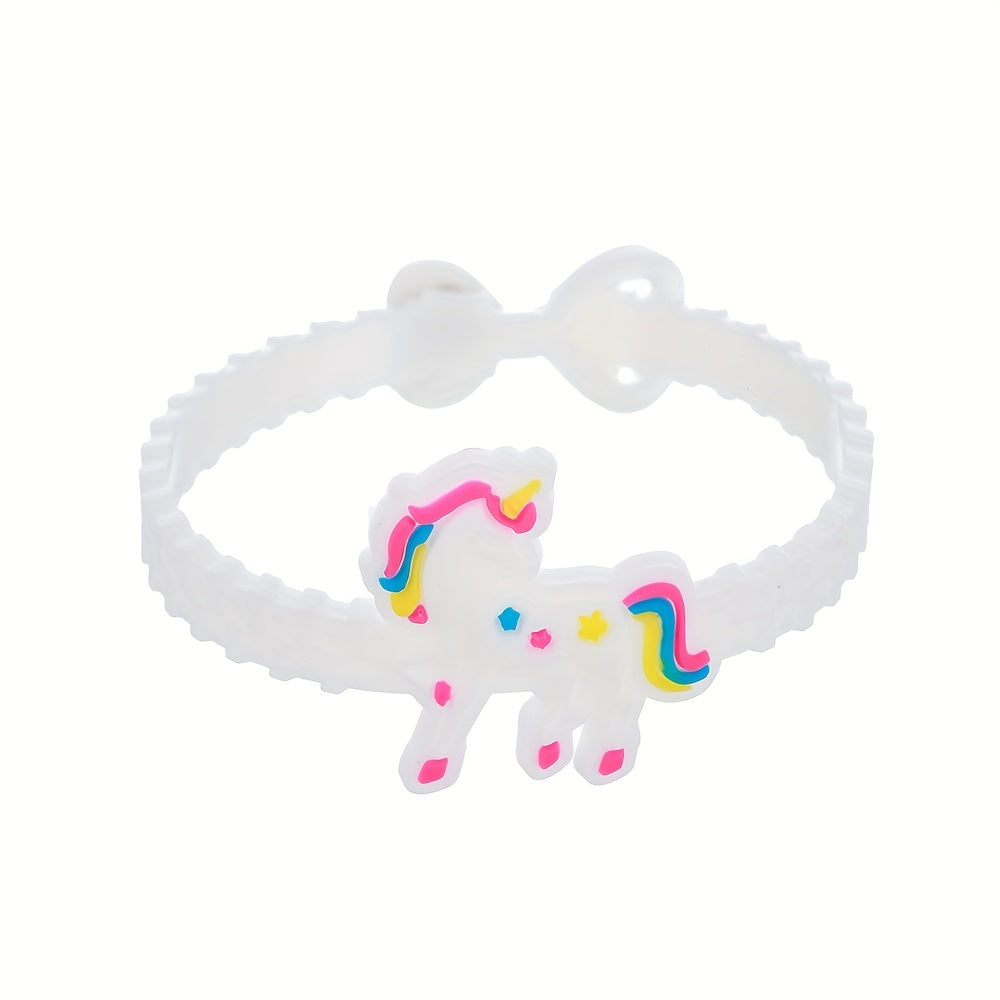 Cartoon Unicorn PVC Bracelet Adjustable Bangle