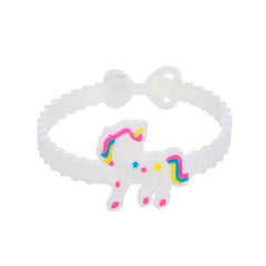 Cartoon Unicorn PVC Bracelet Adjustable Bangle