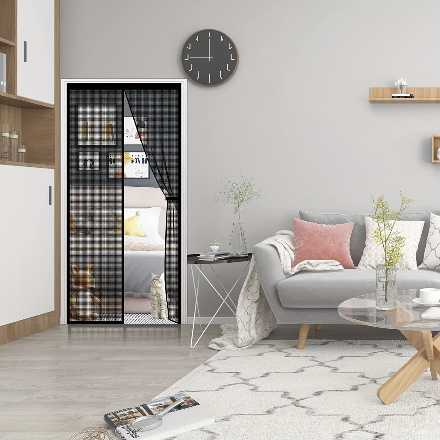 Magnetic Screen Door Self Sealing Mesh Partition