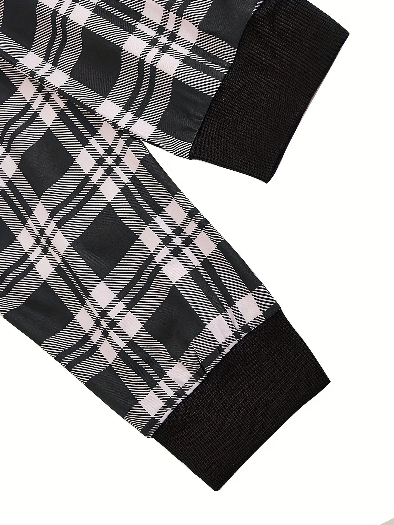 Ice Cream & Plaid Pajama Set Short Sleeve Crew Neck Top & Pants