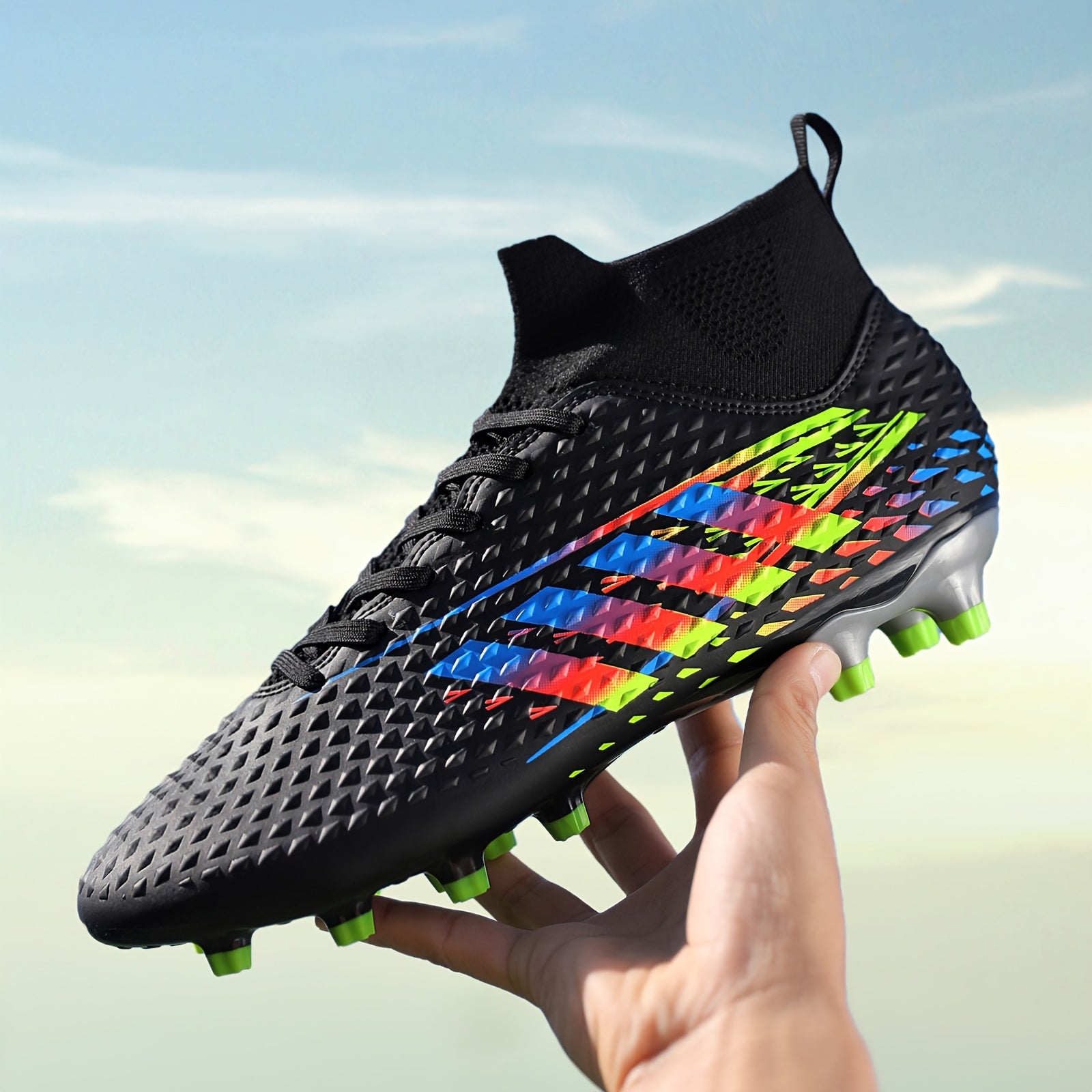 Boys Non Slip Football Cleat With Spikes Outdoor Soccer Shoes