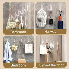 Self Adhesive Wall Hooks for Towels and Clothes - Pack of 9