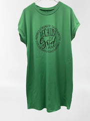 Short Sleeve Crew Neck Dress for Women