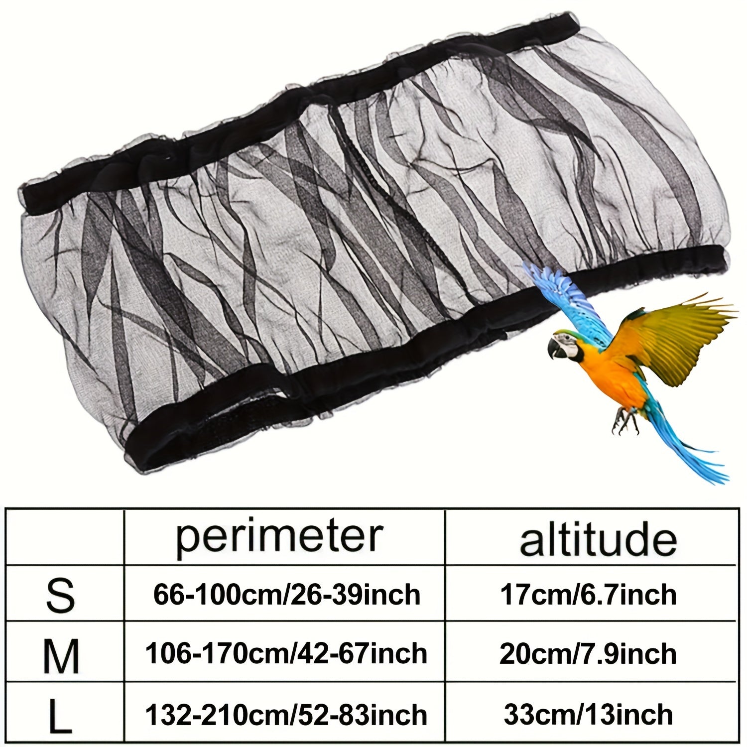 Shell Skirt Mesh Cover Pet Bird Cage Net Cover Stretchy Skirt Birdcage
