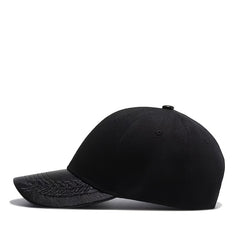 Men's PU Leather Baseball Cap Wheat Ear Design