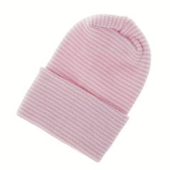 Kid's Warm Knit Beanie Hat, Double Layer Thickened, Soft Material