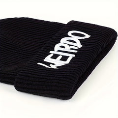 Outdoor Letter WEIRDO Knitted Hat Winter Warm Hat for Men