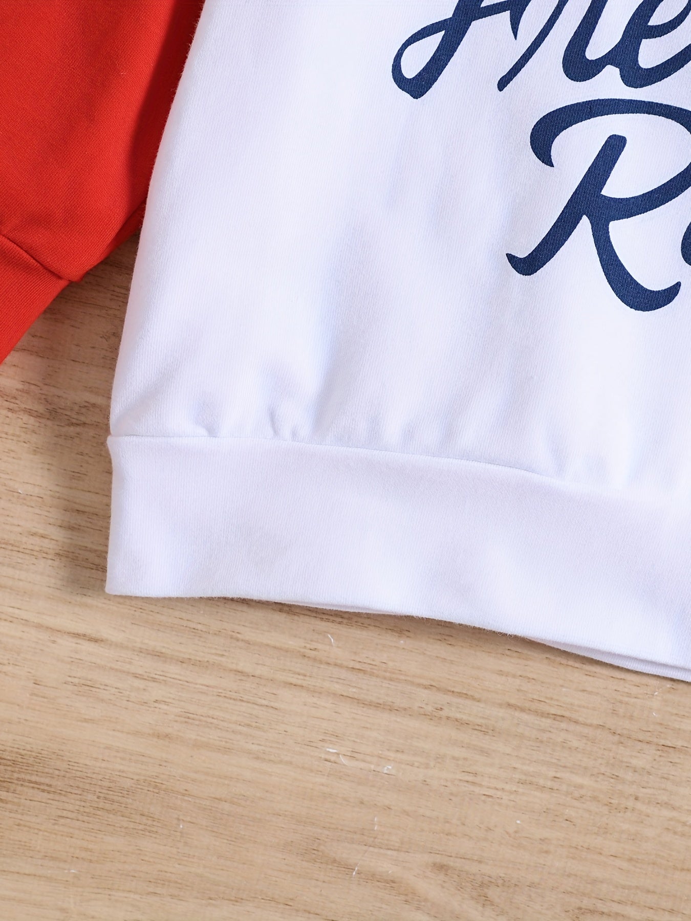 Kids Sweatshirt Long Sleeve Round Neck Letter Print Pullover Top