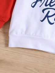 Kids Sweatshirt Long Sleeve Round Neck Letter Print Pullover Top