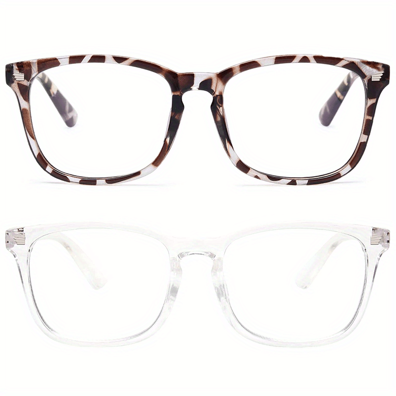 2pcs Light Blocking Glasses Anti Eyestrain & UV Glare Eyewear