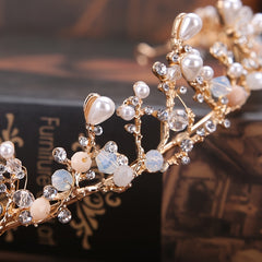 Vintage Baroque Crystal Tiara Bride Headpiece
