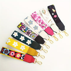 Colorful Flower Printed Shoulder Strap for Bags and Purses