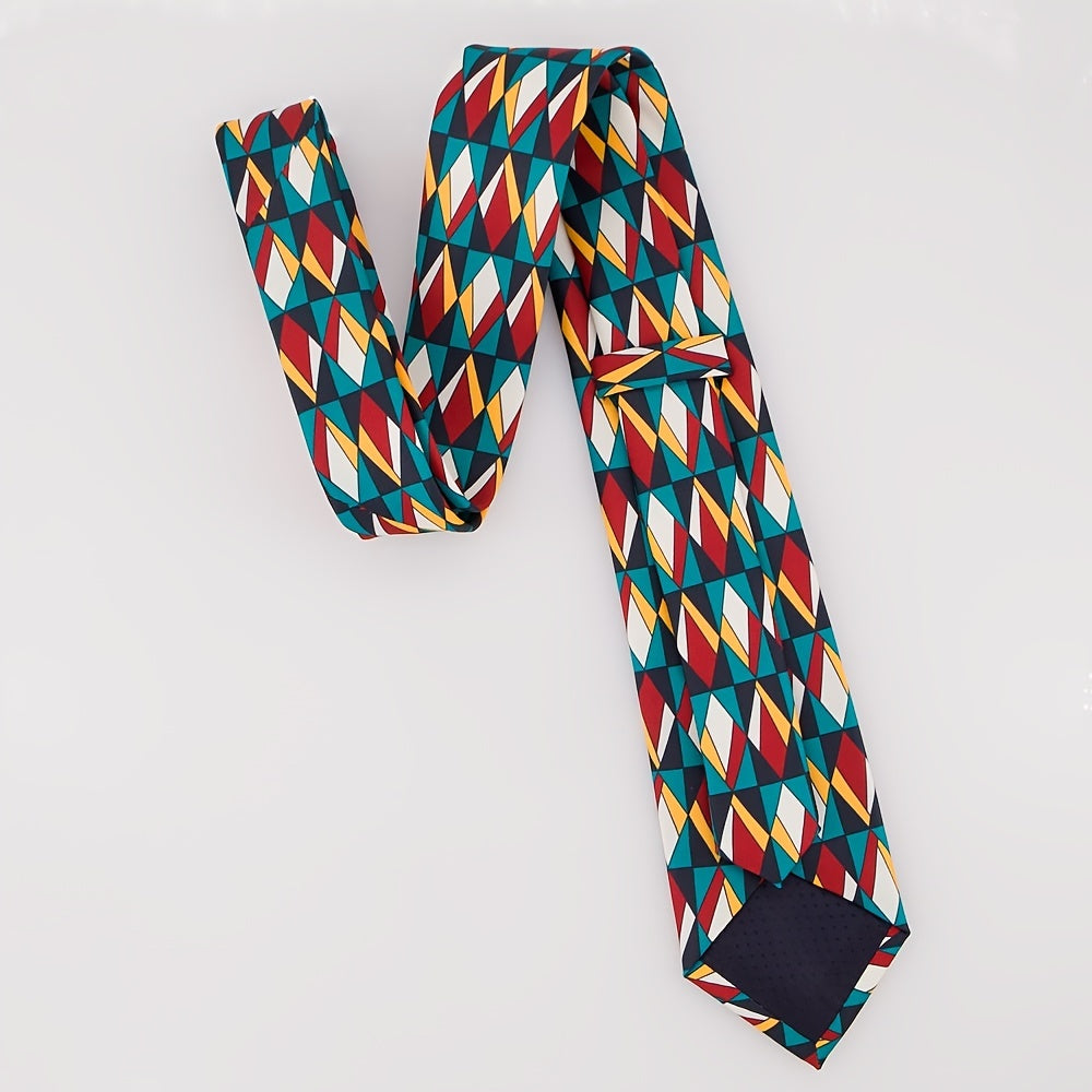 Vintage Men's Printed Silk Fabric Tie