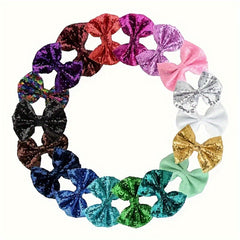 15pcs Sequin Bow Hairpin Hair Accessories