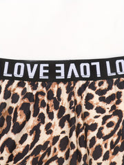 Girl's Leopard Print Footless Leggings Yoga Pants