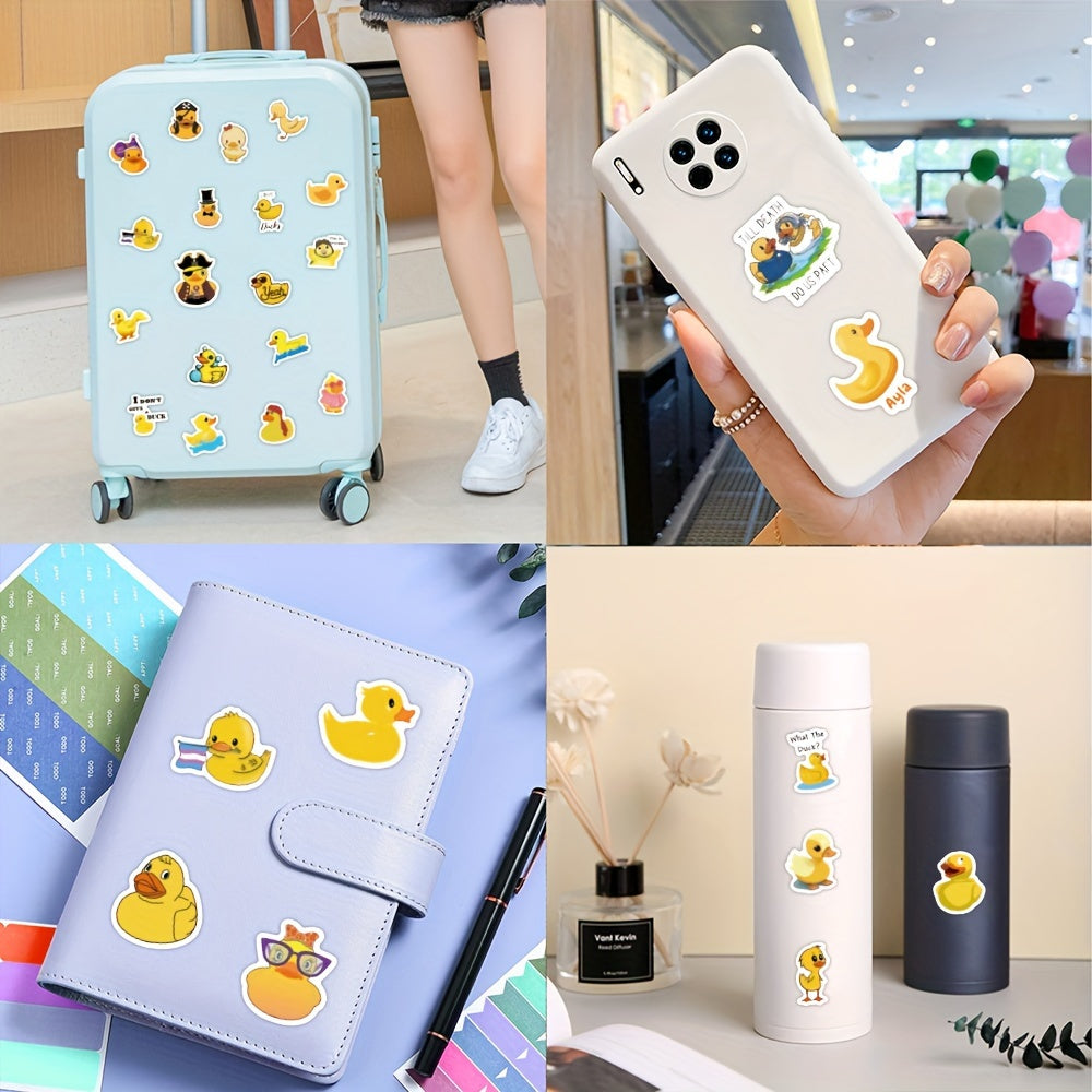 Yellow Duck Stickers for Skateboard Laptop Luggage Car Bike