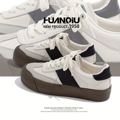 HUANQIU Women's Breathable Low Sneakers Retro Casual Shoes