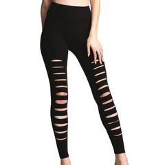 High Waisted Ripped Skinny Leggings for Women - Stretchy and Stylish