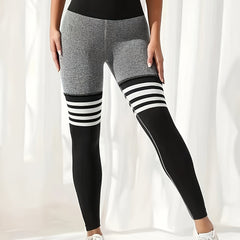 Striped Running Sports Leggings Yoga Fitness Tight Pants