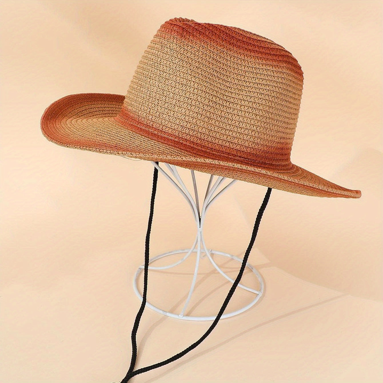 Casual Sunshade Straw Hat for Summer Beach Travel Unisex