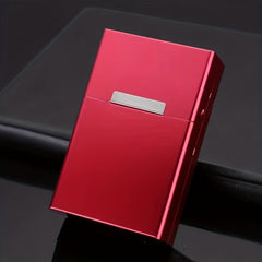 Metal Cigarette Case Portable 20 Capacity Anti-Squeeze Storage