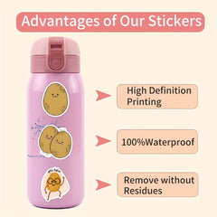 60pcs Potato Graffiti Stickers for Guitar Luggage Waterproof DIY Stickers