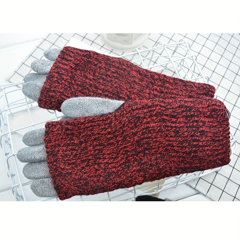 Winter Touch Screen Gloves Thick Insulated Wool Mittens