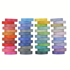 60pcs Random Solid Tape Rainbow Masking Tape Scrapbook Decorative