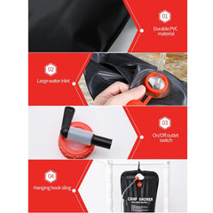 5 Gallon Portable Solar Shower Bag with Removable Hose and On Off Switchable Sho