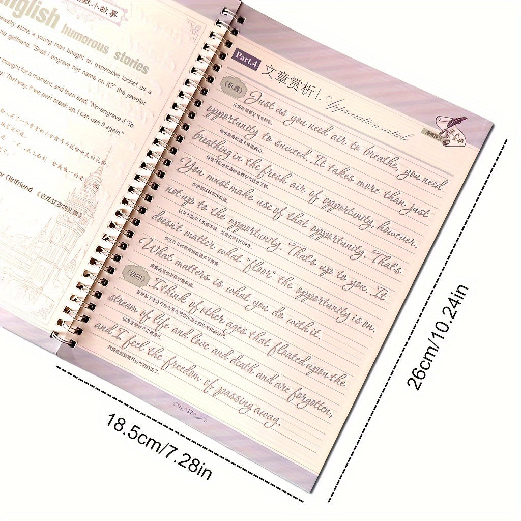 Reusable English Calligraphy Learning Book For Adults