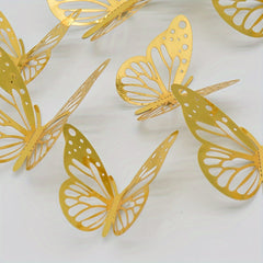 1pc Metallic Simulation Butterfly Wedding Party Ornament
