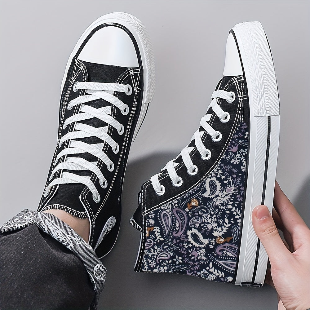 Men's High Top Canvas Shoes Comfy Non Slip Casual Flats