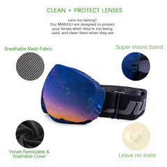 MAXJULI Microfiber Goggle Cover - Protects Lenses, Soft & Durable