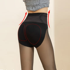 Heart Pattern Pantyhose High Waist Elastic Footed Stockings